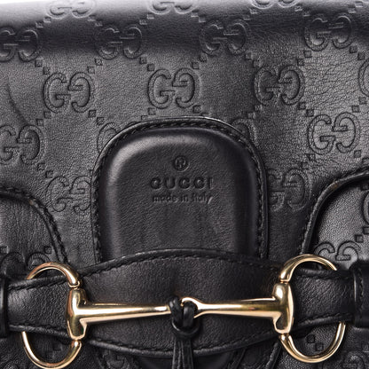 Gucci Guccissima Large Emily Chain Shoulder Bag Black 6 of 17