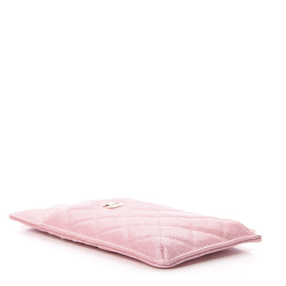 Chanel Iridescent Caviar Quilted Classic iPhone Pouch Rose Pink 4 of 7