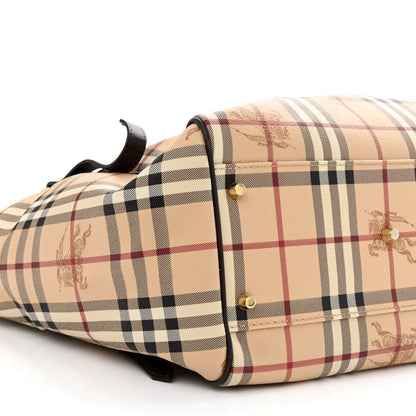 Burberry Haymarket Check Small Canterbury Tote Chocolate 9 of 12