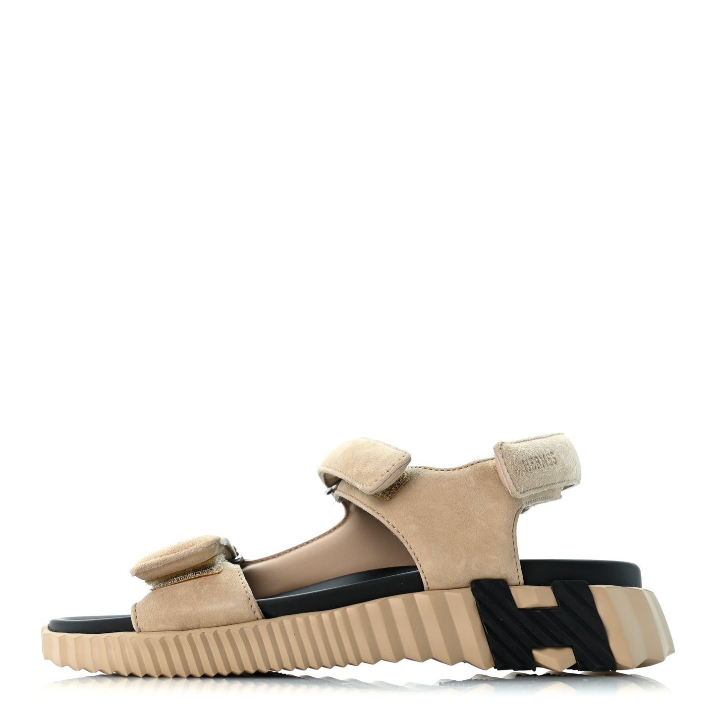Suede Goatskin Junior Sandals 38 Beige Camel