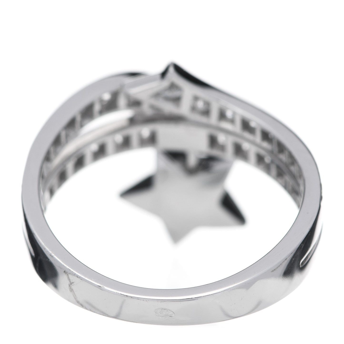 18K White Gold Diamond Etolie Filante Ring 51 5.75