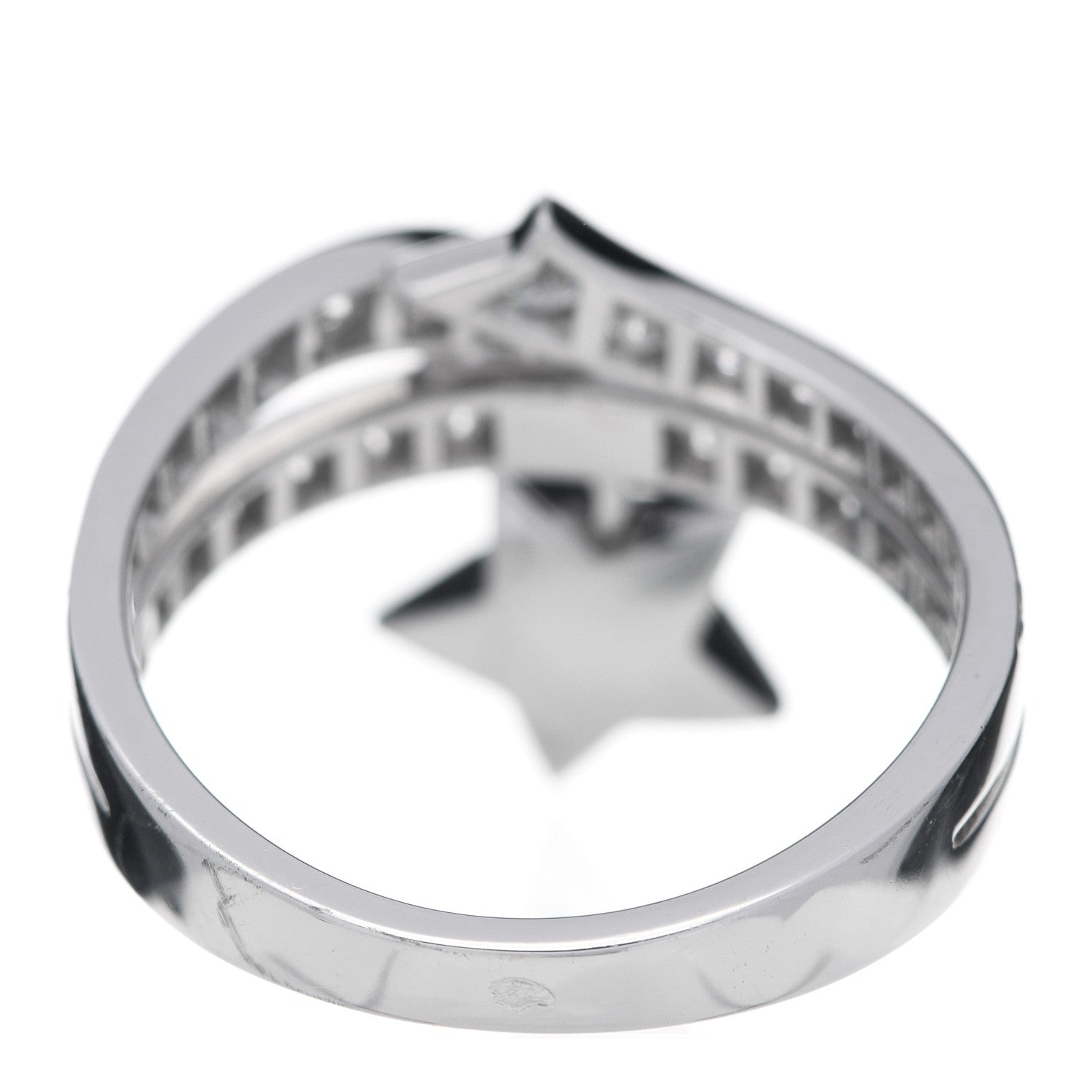 Chanel 18K White Gold Diamond Etolie Filante Ring 51 5.75 4 of 8