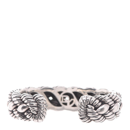 David Yurman Stainless Steel Sterling Silver Woven Cable Cuff M 3 of 5