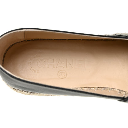 Chanel Lambskin CC Espadrilles 40 Black 7 of 13