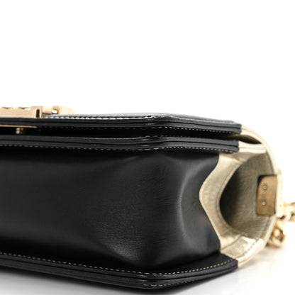 Chanel Metallic Goatskin Calfskin Small Boy Flap Gold Black 8 of 8