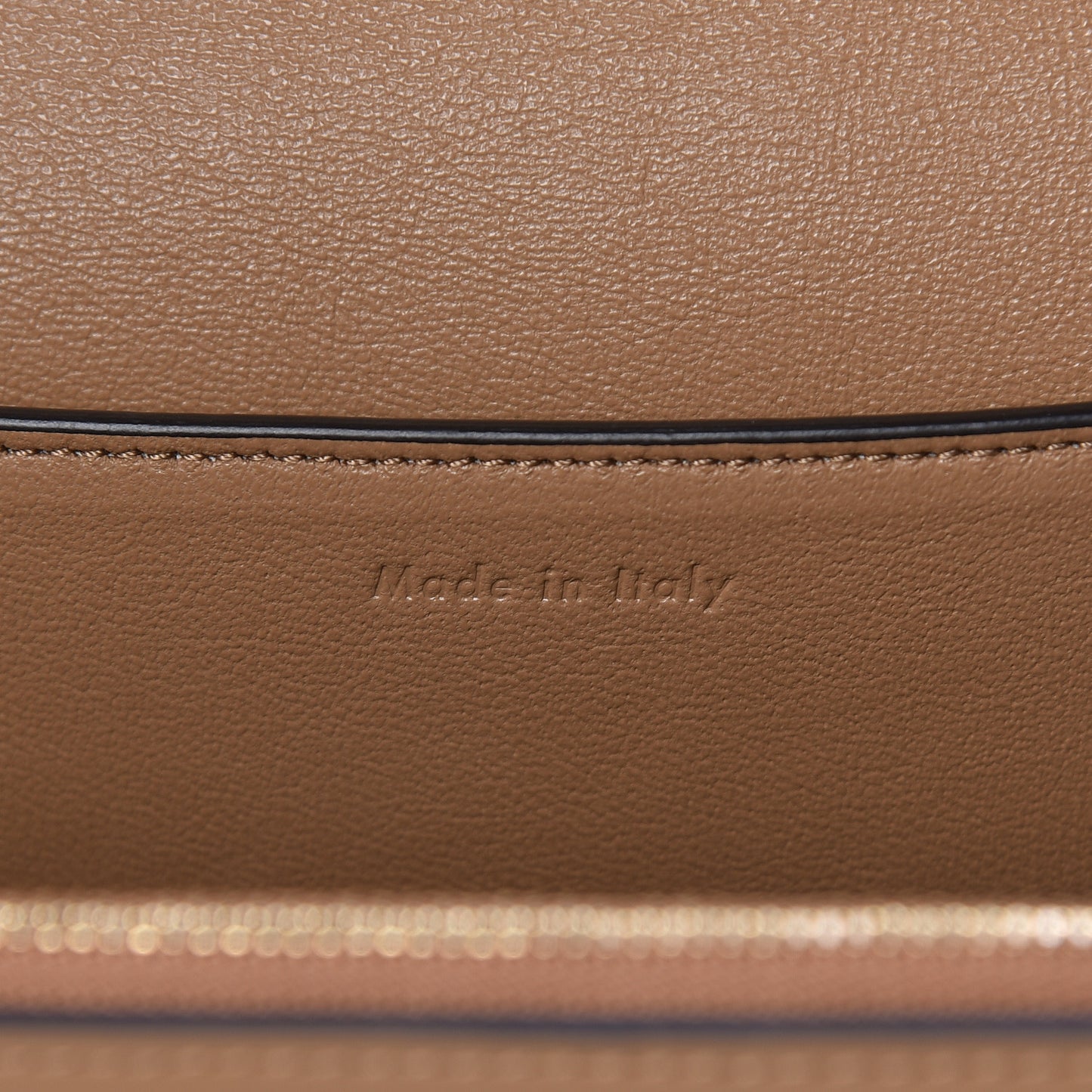 Shiny Smooth Calfskin Medium Frame Shoulder Bag Tan Optic White