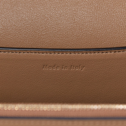 Celine Shiny Smooth Calfskin Medium Frame Shoulder Bag Tan Optic White 6 of 9