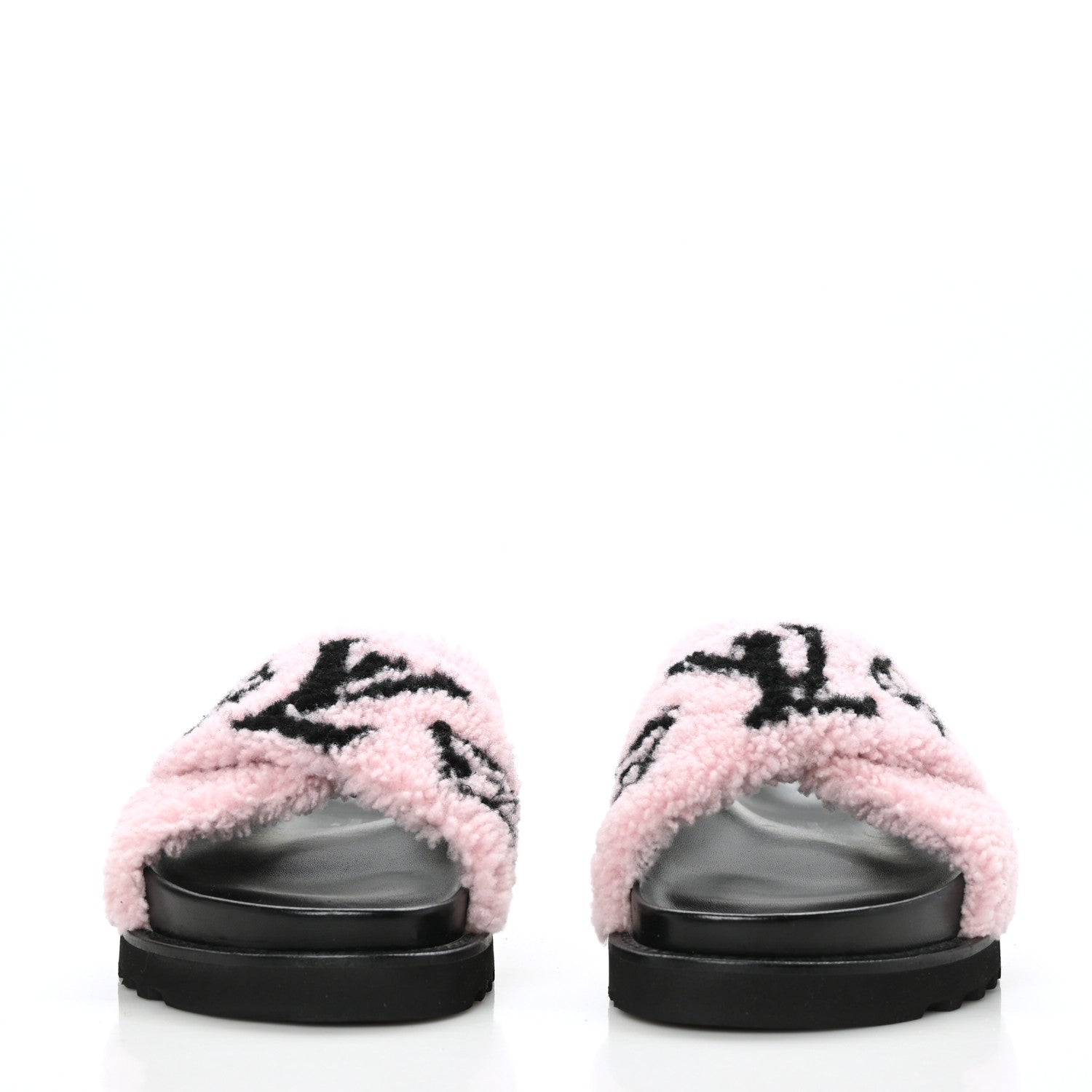 Louis Vuitton Shearling Paseo Sandals 40 Pink 2 of 8