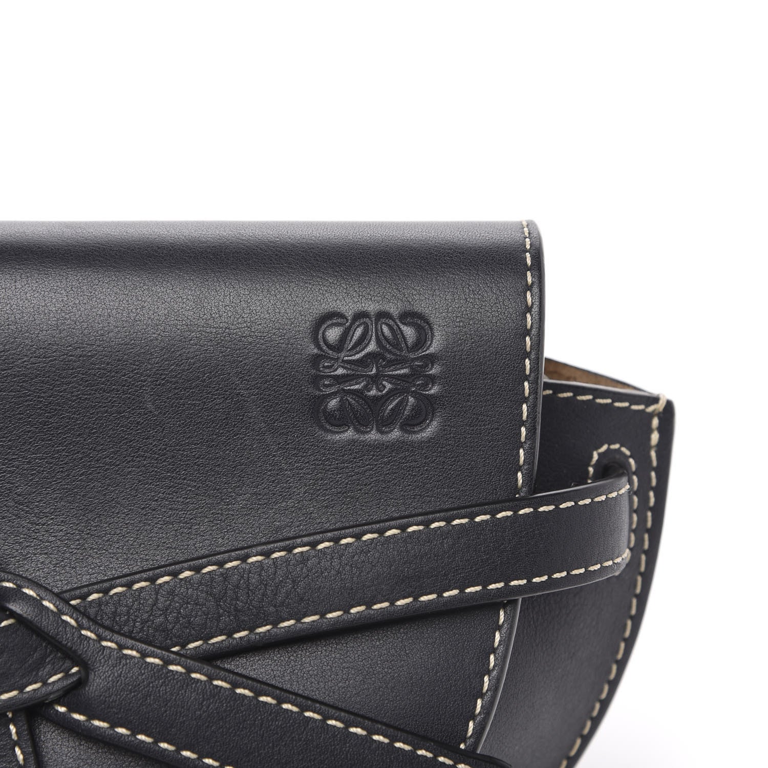Loewe Grained Calfskin Mini Gate Crossbody Bag Navy 5 of 10