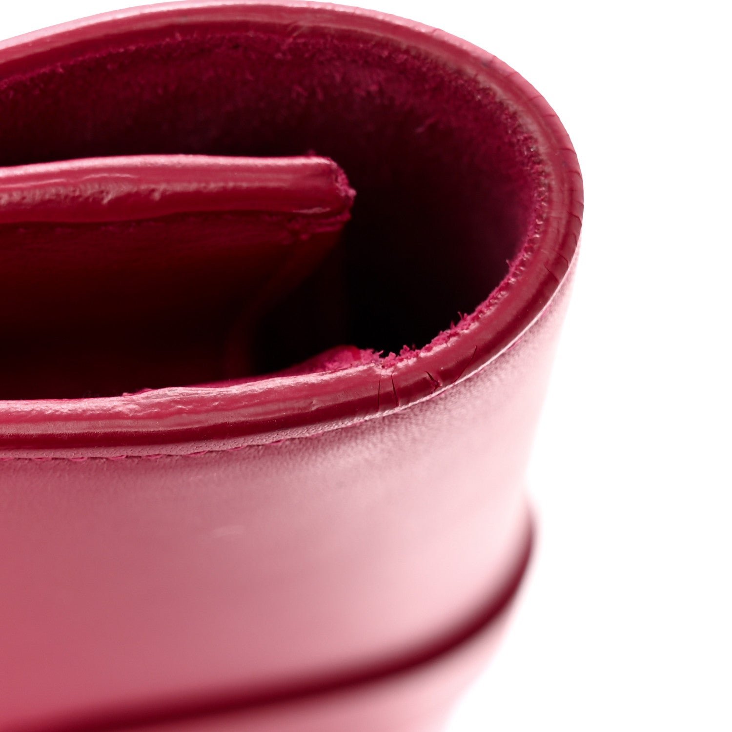 Saint Laurent Calfskin Classic Y Ligne Clutch Fuchsia 12 of 12