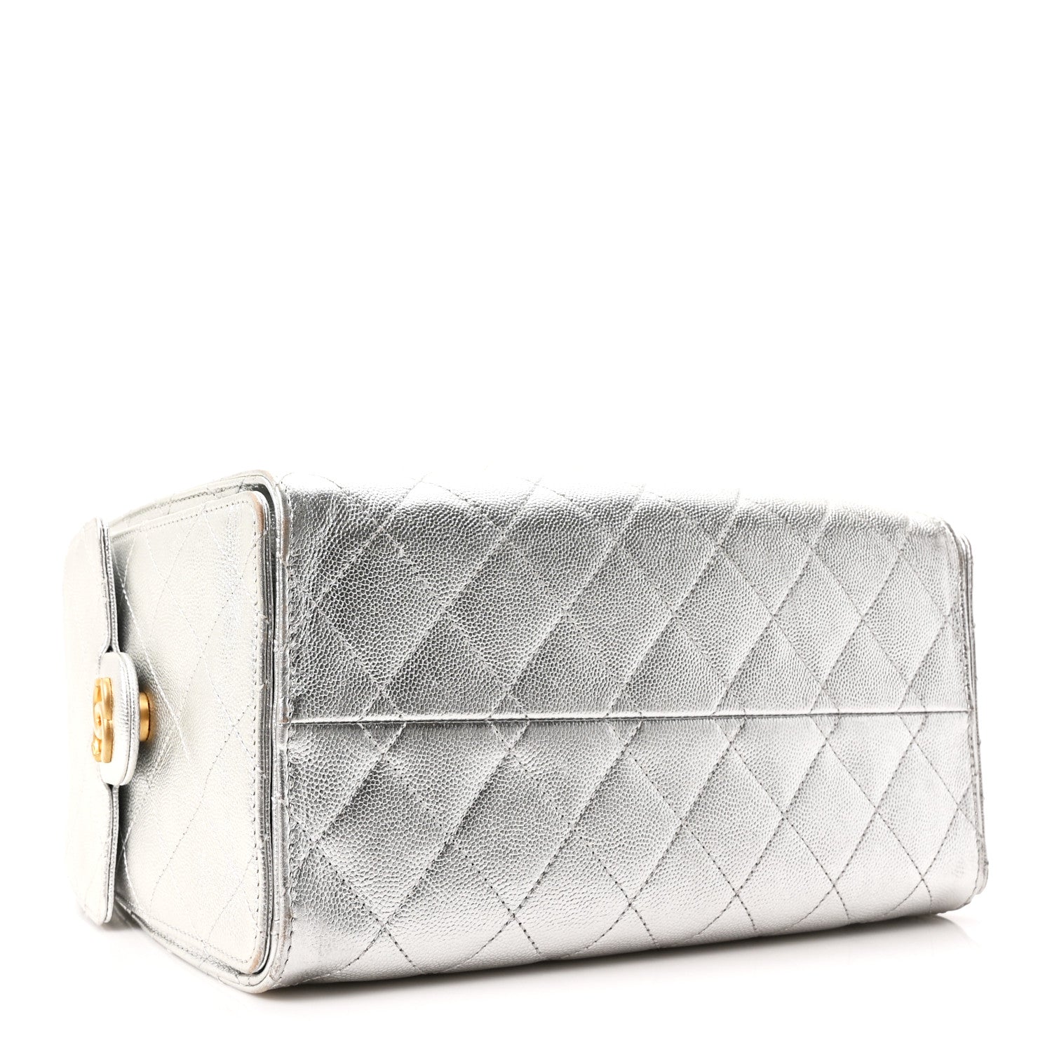 Chanel Metallic Caviar Quilted Small Chanel 25 Handbag Silver 4 of 11