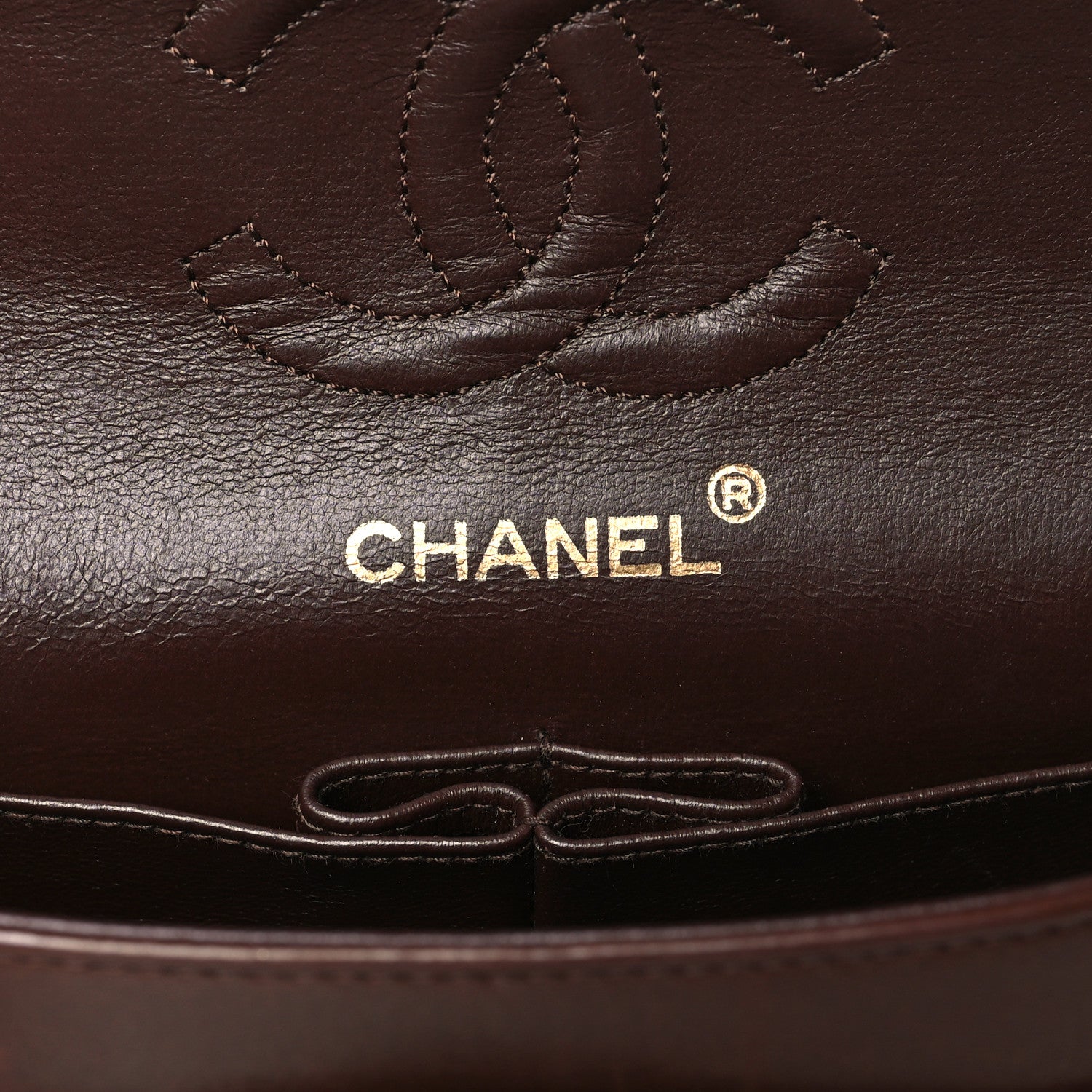 Chanel Lambskin Quilted Small Double Flap Dark Brown 6 of 9