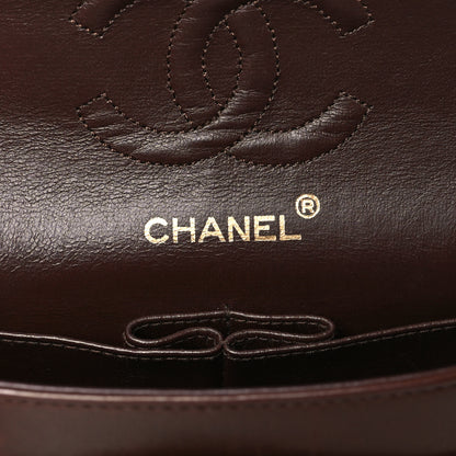 Chanel Lambskin Quilted Small Double Flap Dark Brown 6 of 9