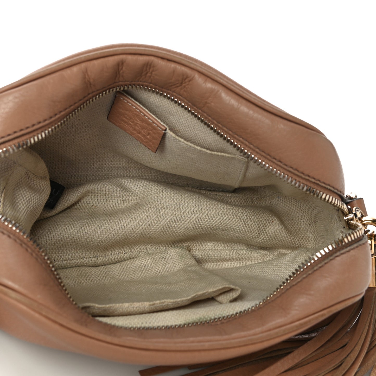 Pebbled Calfskin Small Soho Disco Bag Camelia