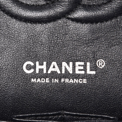 Chanel Lambskin Chevron Quilted Medium Double Flap So Black 7 of 16