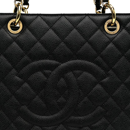 Chanel Caviar Quilted Grand Shopping Tote GST Black 9 of 13