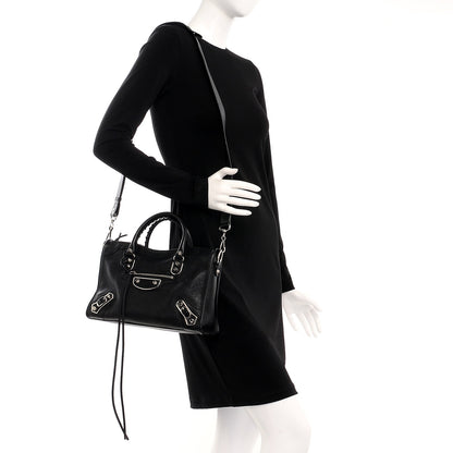 Balenciaga Chevre Silver Metallic Edge Hardware S City Black 2 of 8