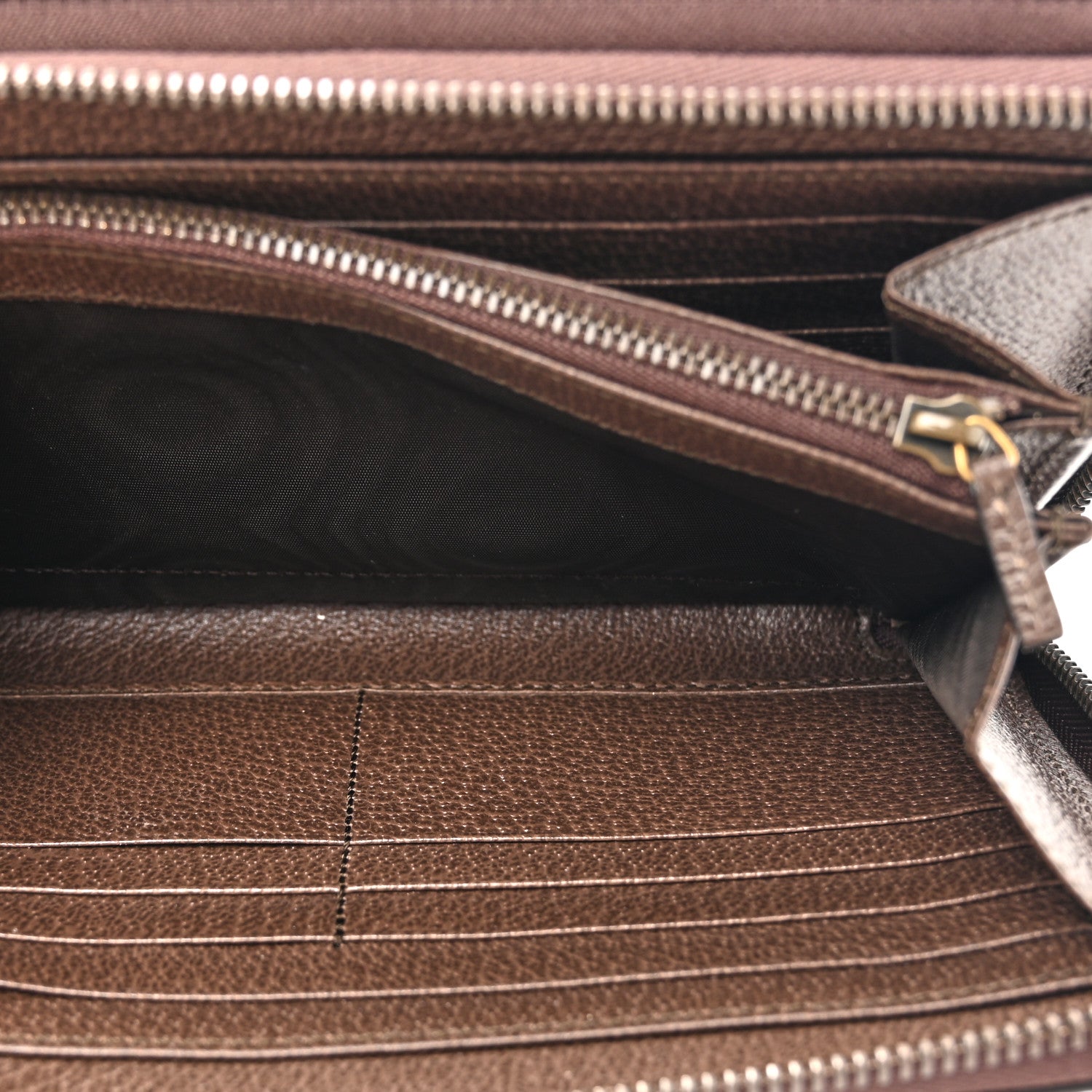 Gucci GG Supreme Monogram Textured Dollar Calfskin Web Ophidia Travel Document Case Beige Ebony New Acero 7 of 9