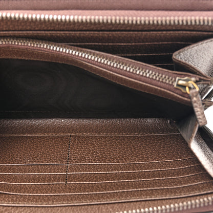 Gucci GG Supreme Monogram Textured Dollar Calfskin Web Ophidia Travel Document Case Beige Ebony New Acero 7 of 9