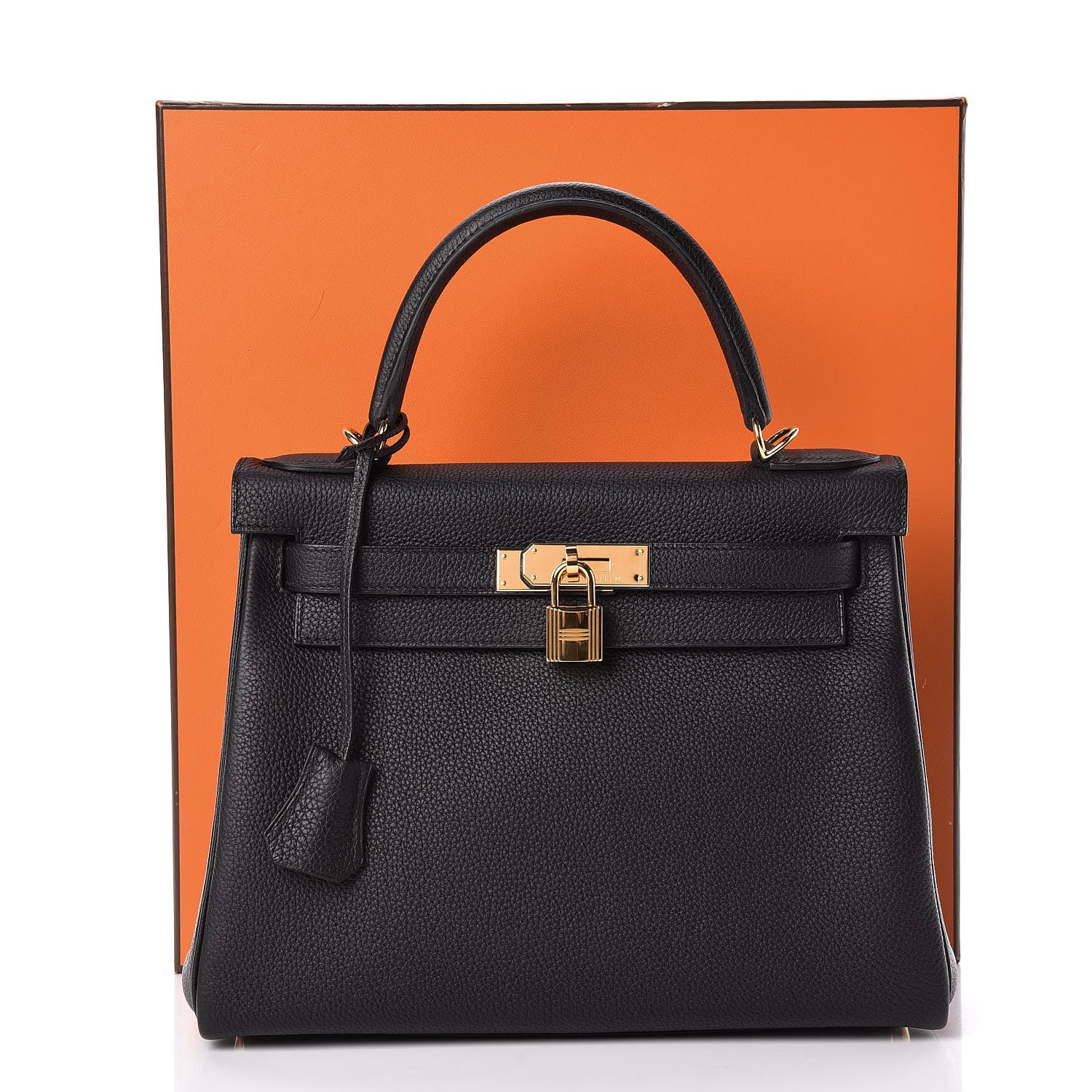 Hermes Togo Kelly Retourne 28 Black 38 of 38
