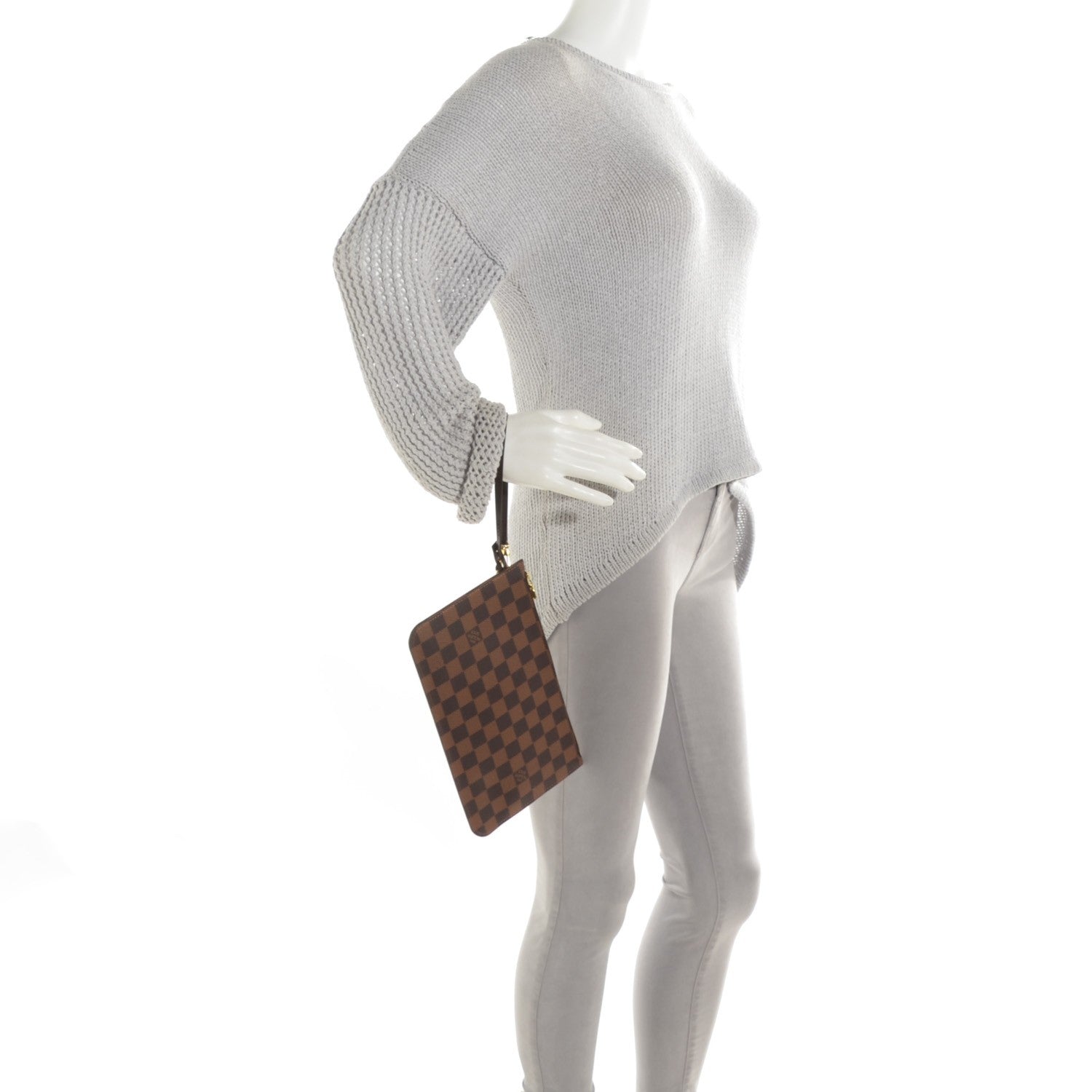 Louis Vuitton Damier Ebene Neverfull MM GM Pochette 2 of 8