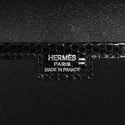 Hermes Satin Lizard Jige Elan 29 Black 6 of 7