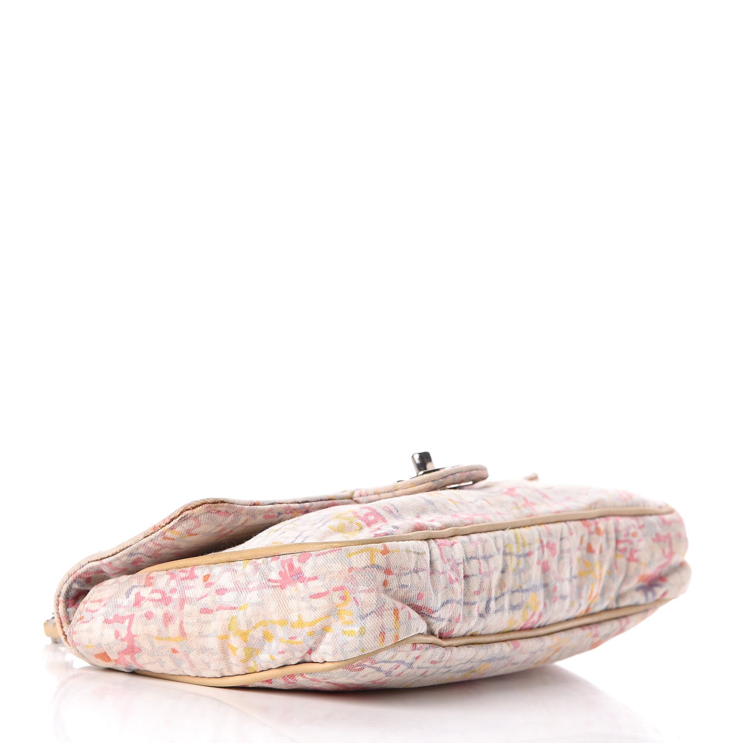 Chanel Canvas Watercolor Tweed Print Clover Small Flap Multicolor 4 of 13
