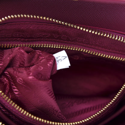 Prada Nylon Vela Saffiano Flat Flap Messenger Bag Fuxia 9 of 10