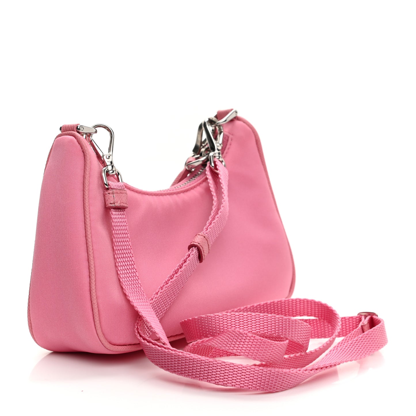 Tessuto Nylon Saffiano Mini Re-Edition 2000 Shoulder Bag Begonia