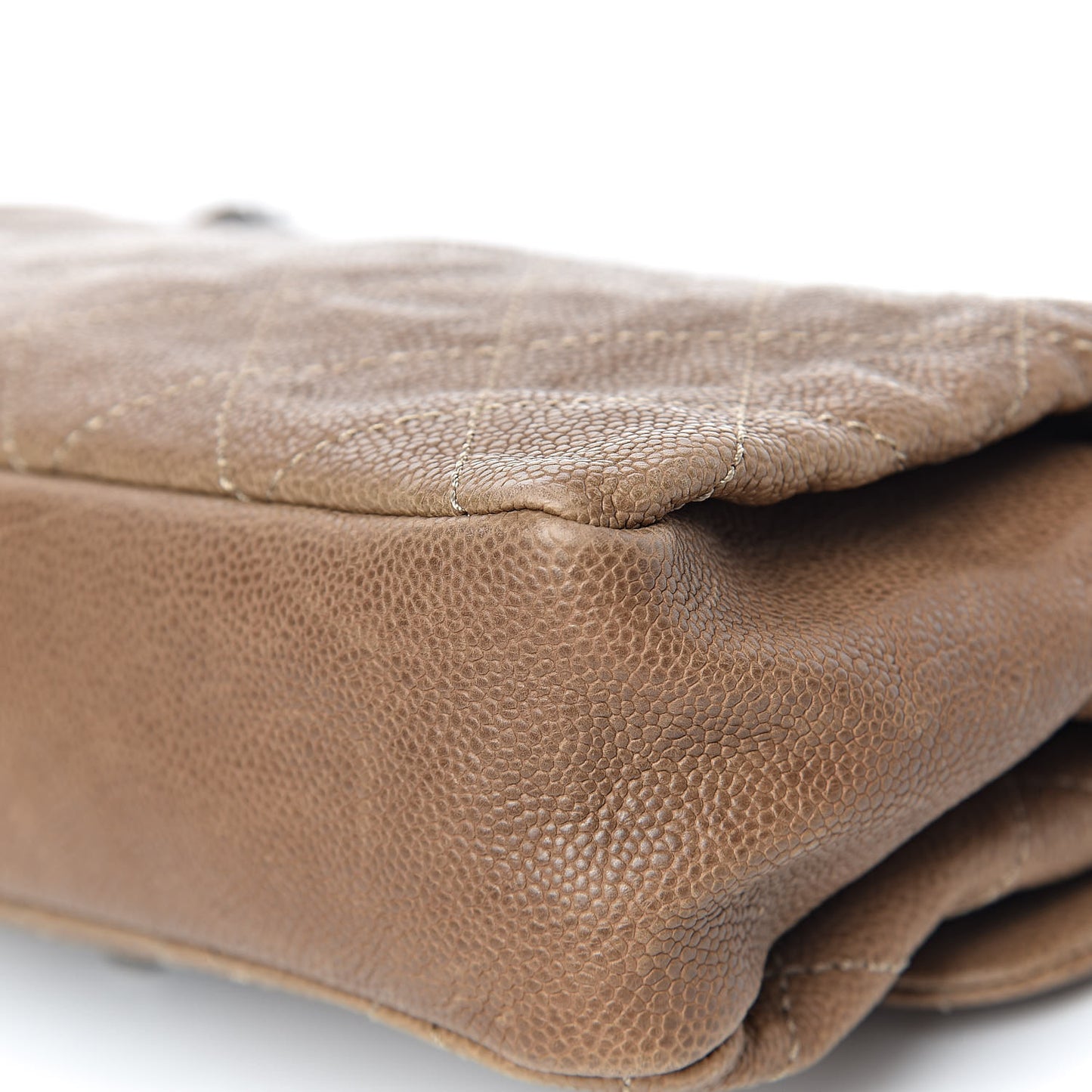 Caviar Quilted Medium Simply CC Flap Brown