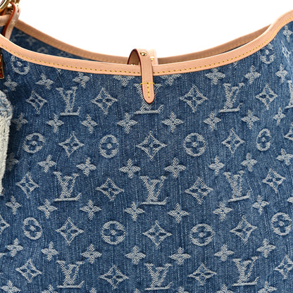 Louis Vuitton Monogram Denim CarryAll MM Blue 10 of 12