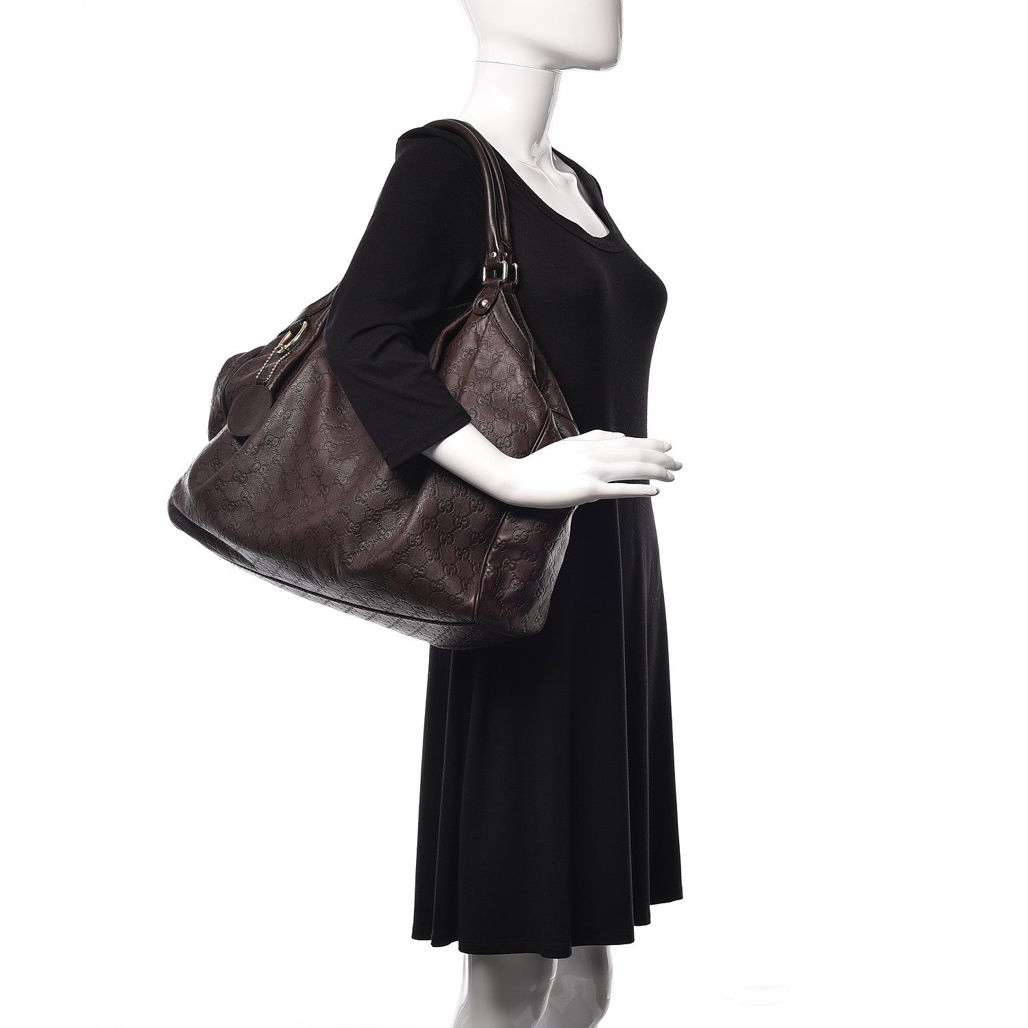 Gucci Guccissima Signature Large Sukey Tote Chocolate 2 of 9