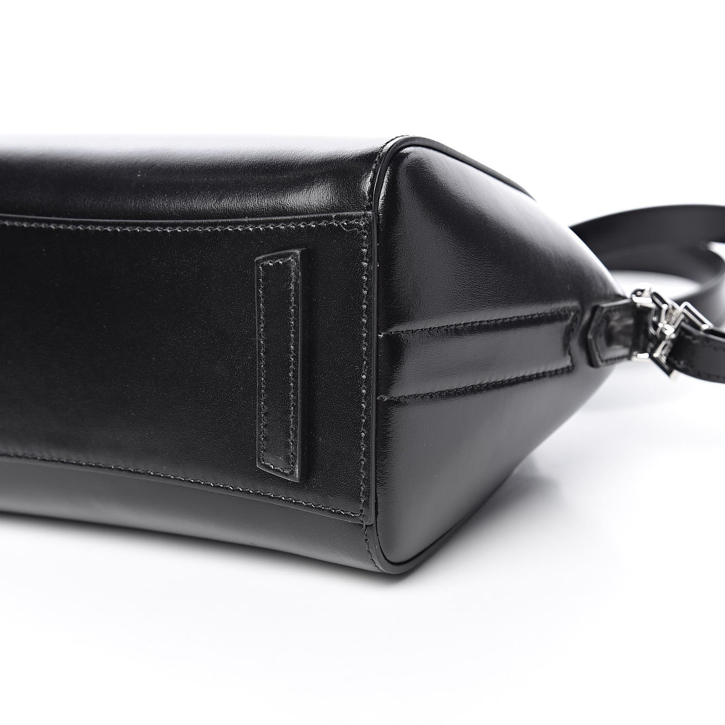 Shiny Lord Calfskin Mini Antigona Black