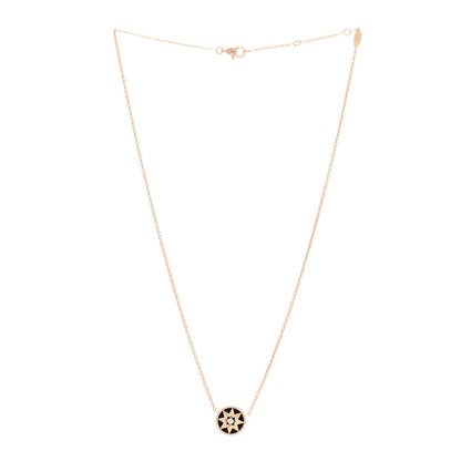 Christian Dior 18K Rose Gold Diamond Black Onyx Rose Des Vents Necklace 3 of 5