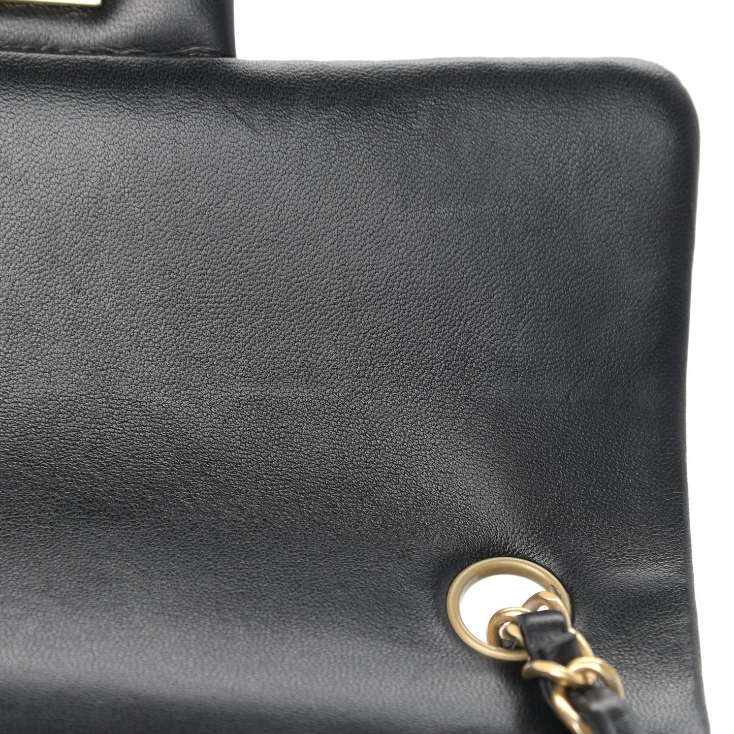 Lambskin Quilted Egyptian Amulet Mini Rectangular Flap Black