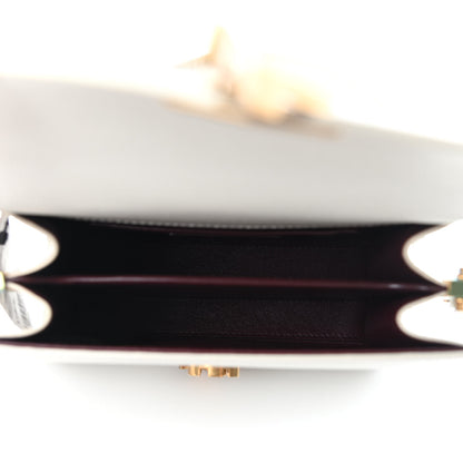 Saint Laurent Grain de Poudre Mini Classic Monogram Cassandra Top Handle Crema Soft Rouge Legion 5 of 10