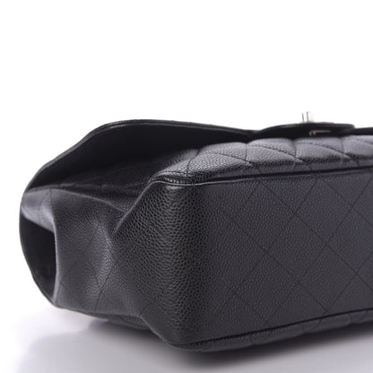 Chanel Caviar Quilted Jumbo Single Flap Black 6 of 10