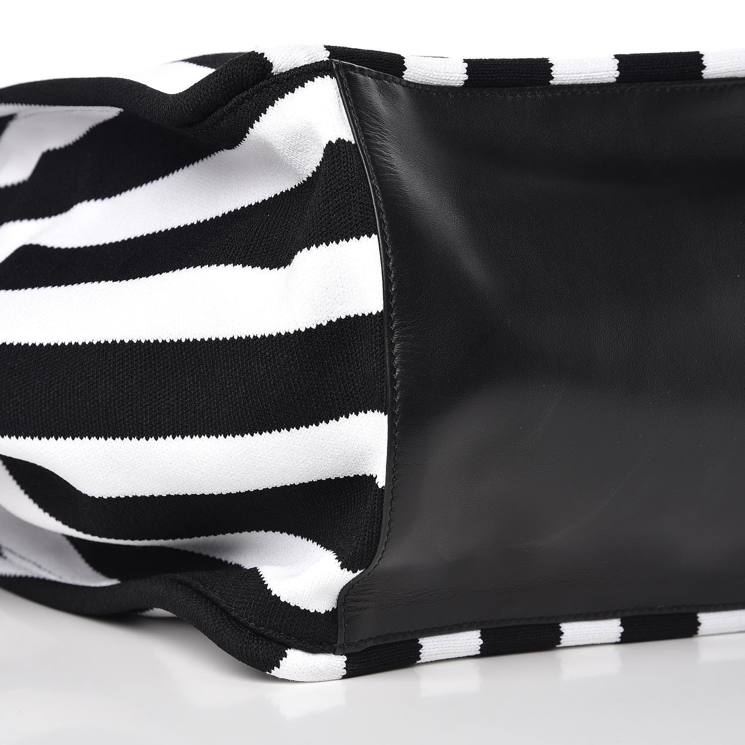 Proenza Schouler Knit Extra Large Tote Black Ecru 8 of 9