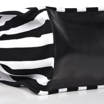 Proenza Schouler Knit Extra Large Tote Black Ecru 8 of 9