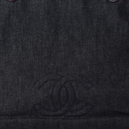Chanel Denim Calfskin CC Tote Black 9 of 9