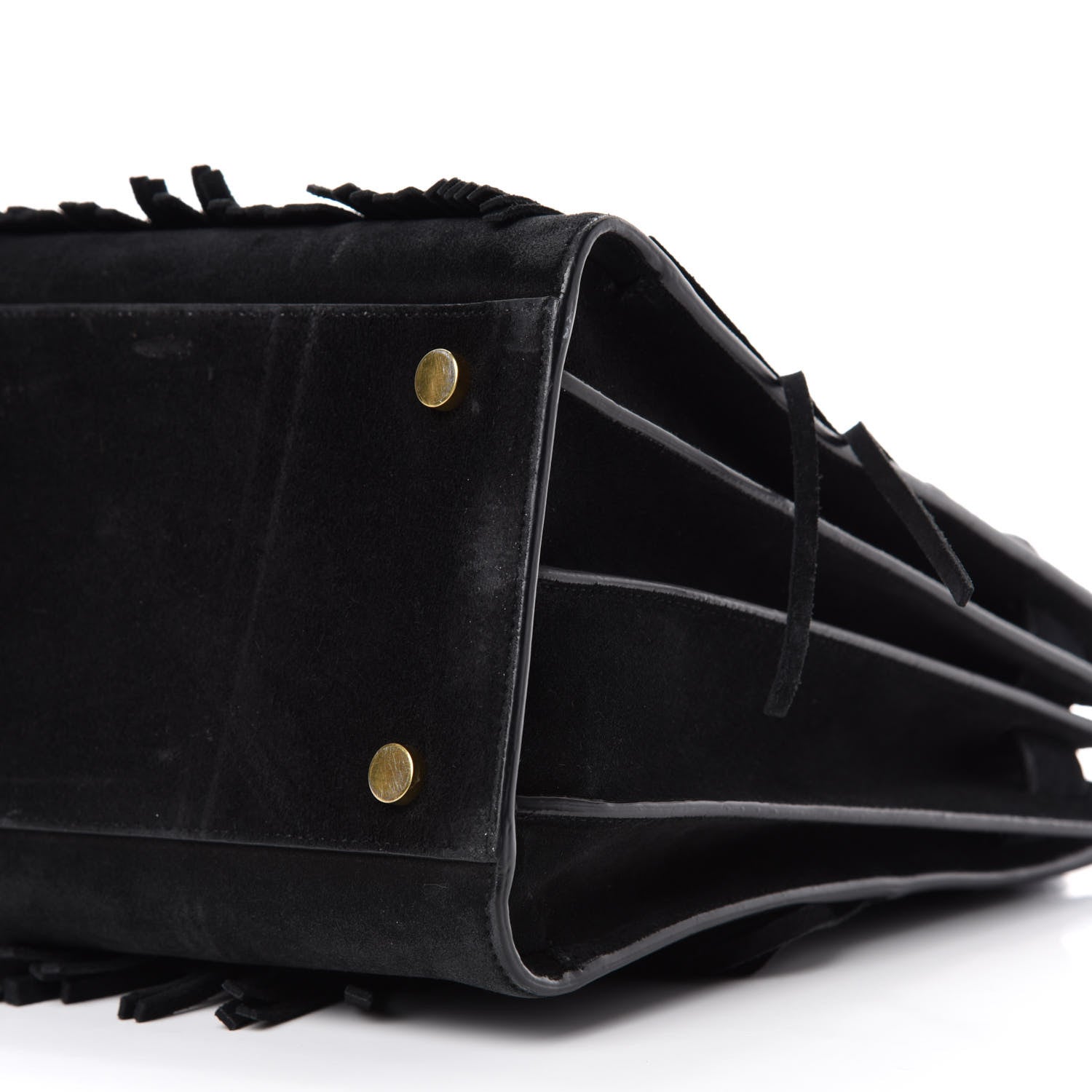 Saint Laurent Suede Fringe Small Sac De Jour Black 7 of 17