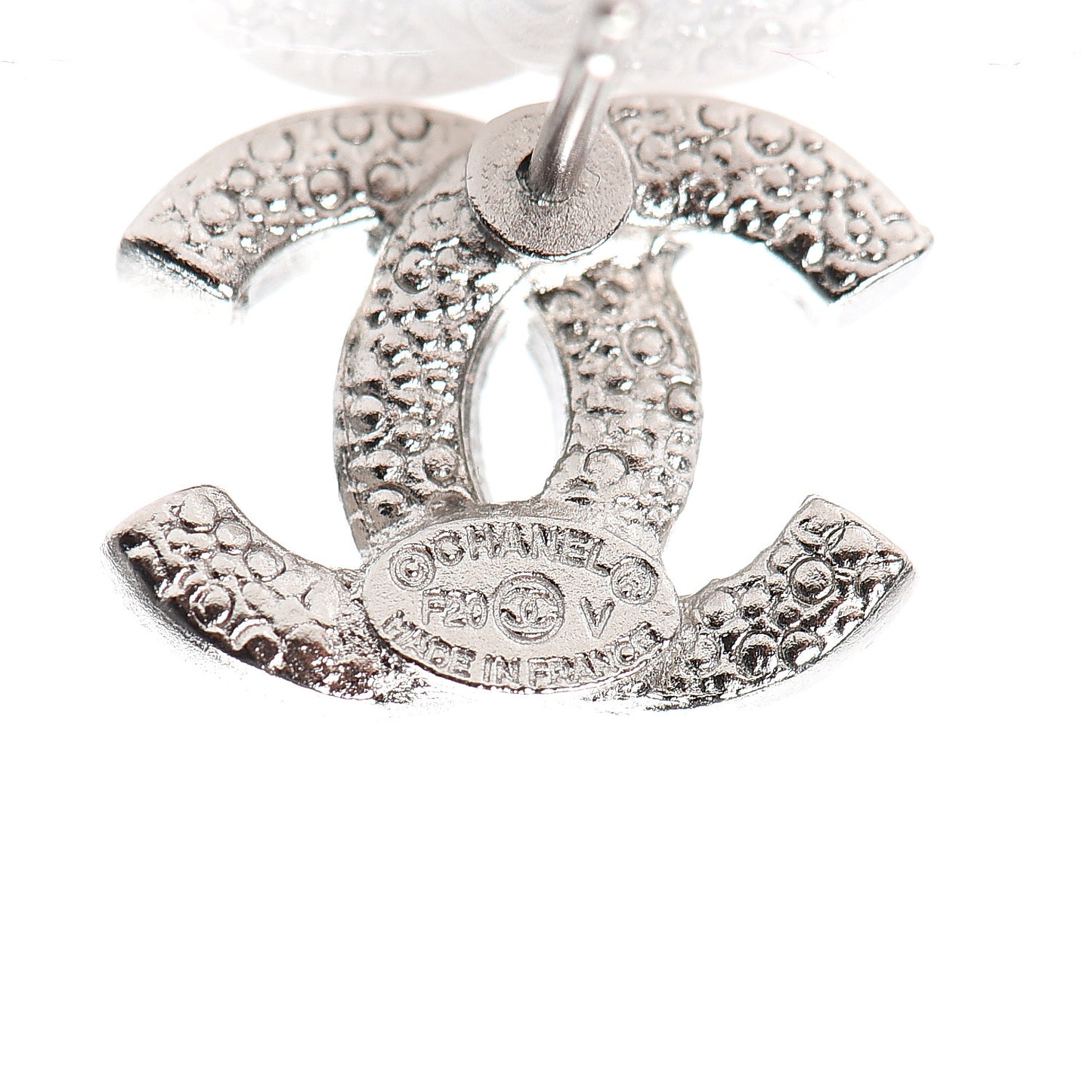 Crystal CC Earrings Silver