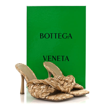 Bottega Veneta Raffia Twisted Intrecciato Stretch Mule Sandals 36 Macadamia 10 of 10