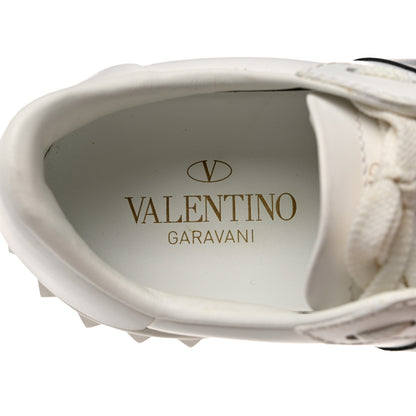 Valentino Garavani Calfskin Womens Rockstud Open Sneakers 36.5 White Black 8 of 8
