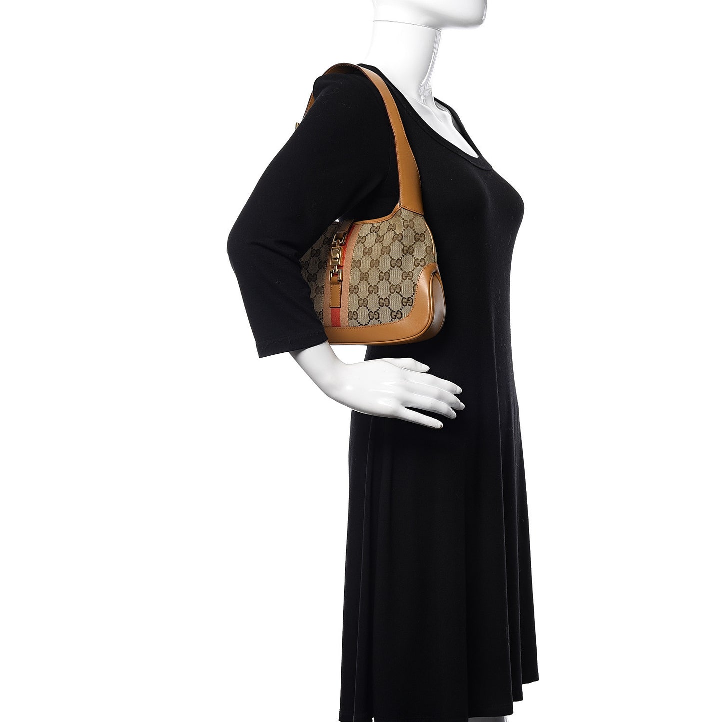 Monogram Web Small Jackie O Hobo Light Brown