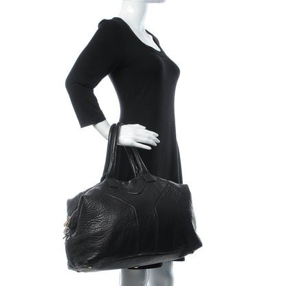 Saint Laurent Pebbled Lambskin Medium Easy Sac Black 2 of 21