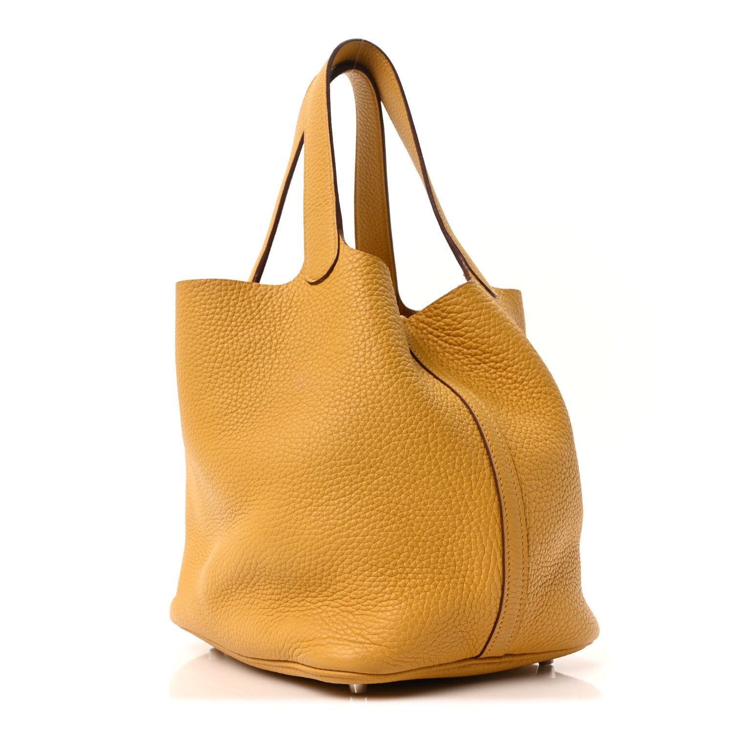 Hermes Taurillon Clemence Picotin Lock 22 MM Jaune Ambre 1787247