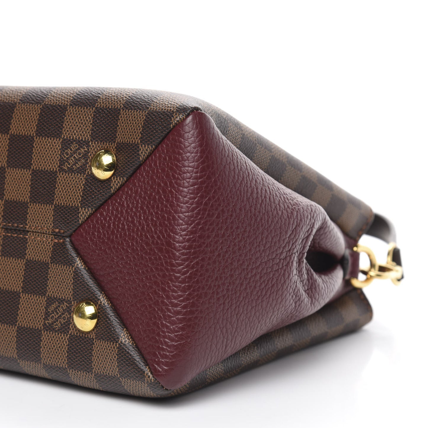 Damier Ebene Cuir Taurillon Brittany Bordeaux