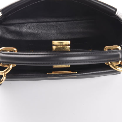 Fendi Nappa Mini Peekaboo Iconic Satchel Black 5 of 8