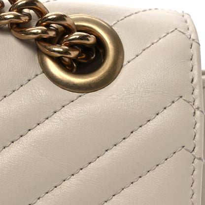 Gucci Calfskin Matelasse Small GG Marmont Shoulder Bag White 13 of 17